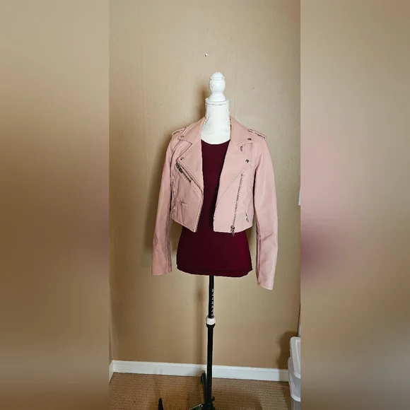 Women's Blank NYC Pink Moto Jacket - Picture 10 of 14